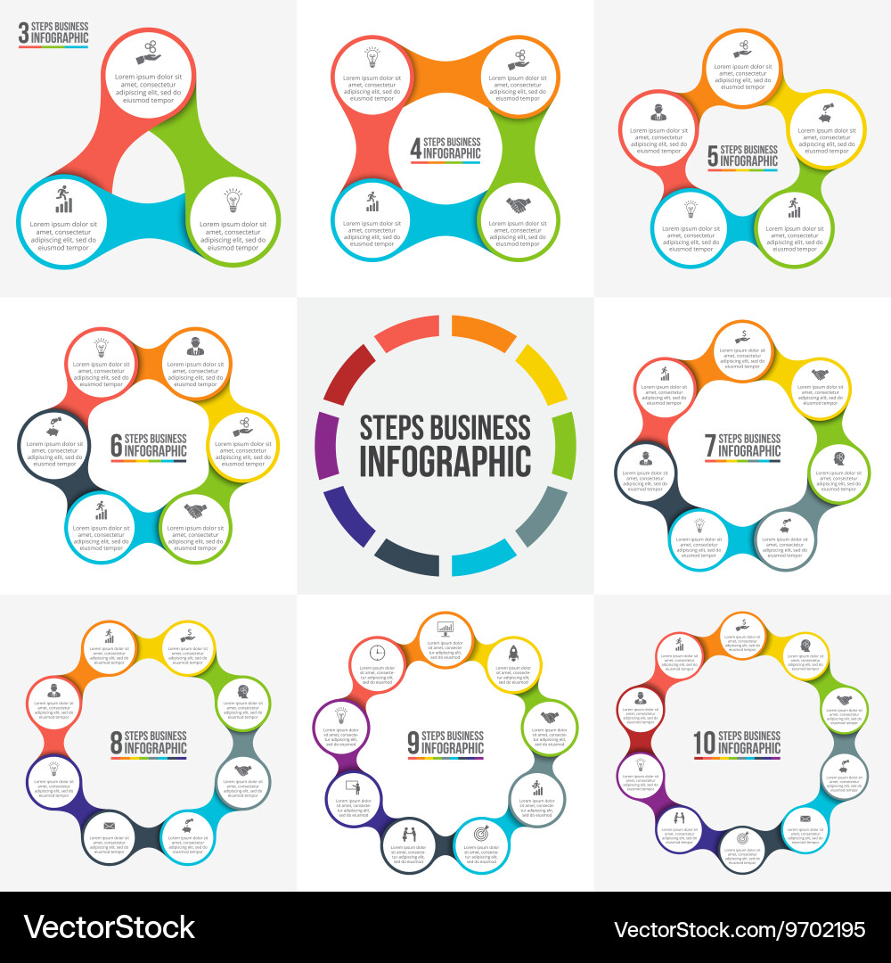 Circular Data Visualization Infographic vector image