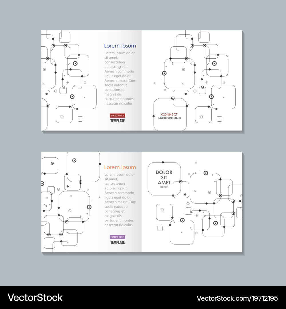 Concept connect square background vector image