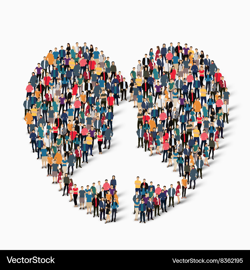 Crowded Square Symbol Vector Image