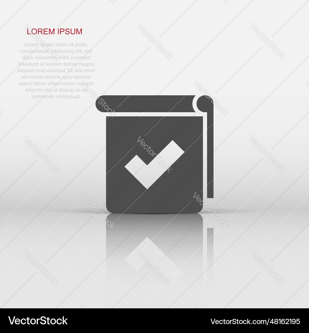 Document checklist icon in flat style report Vector Image