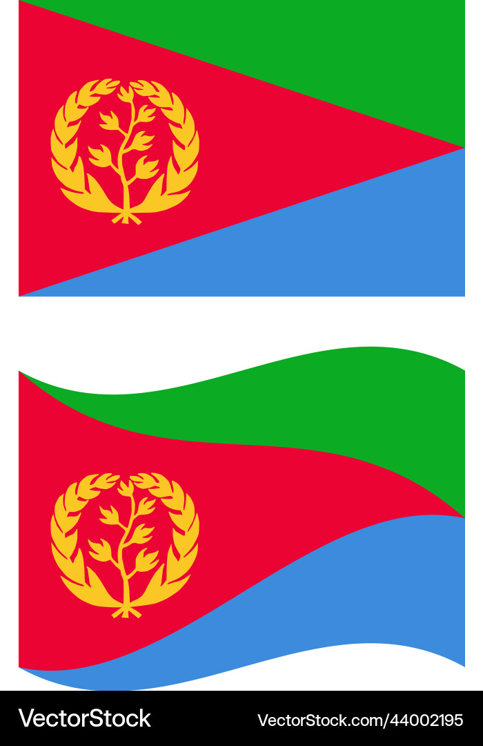Eritrea Flag with Paper Texture vector image