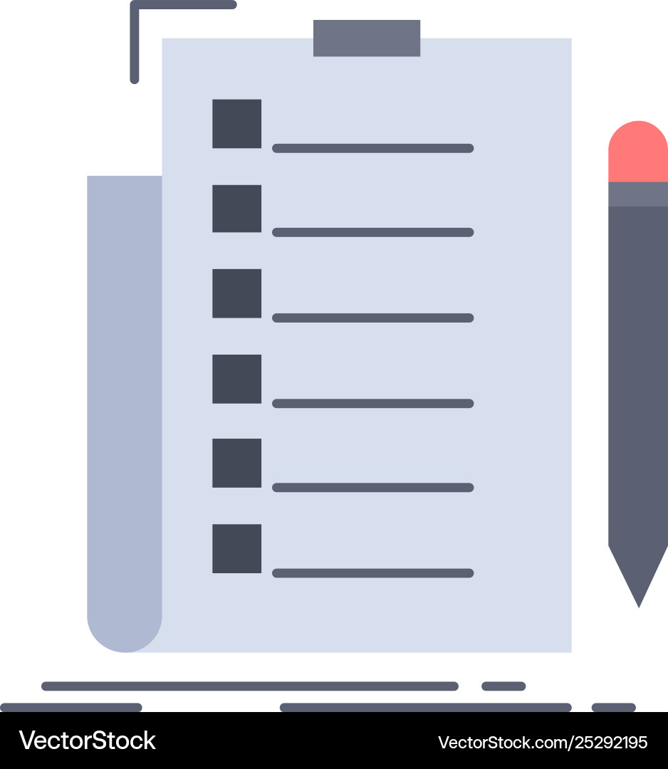 Expertise checklist check list document flat Expertise checklist check list document flat vector image