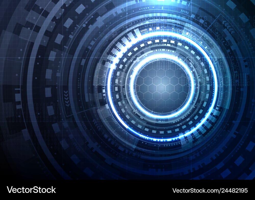 Futuristic Technology Interface HUD Vector Image