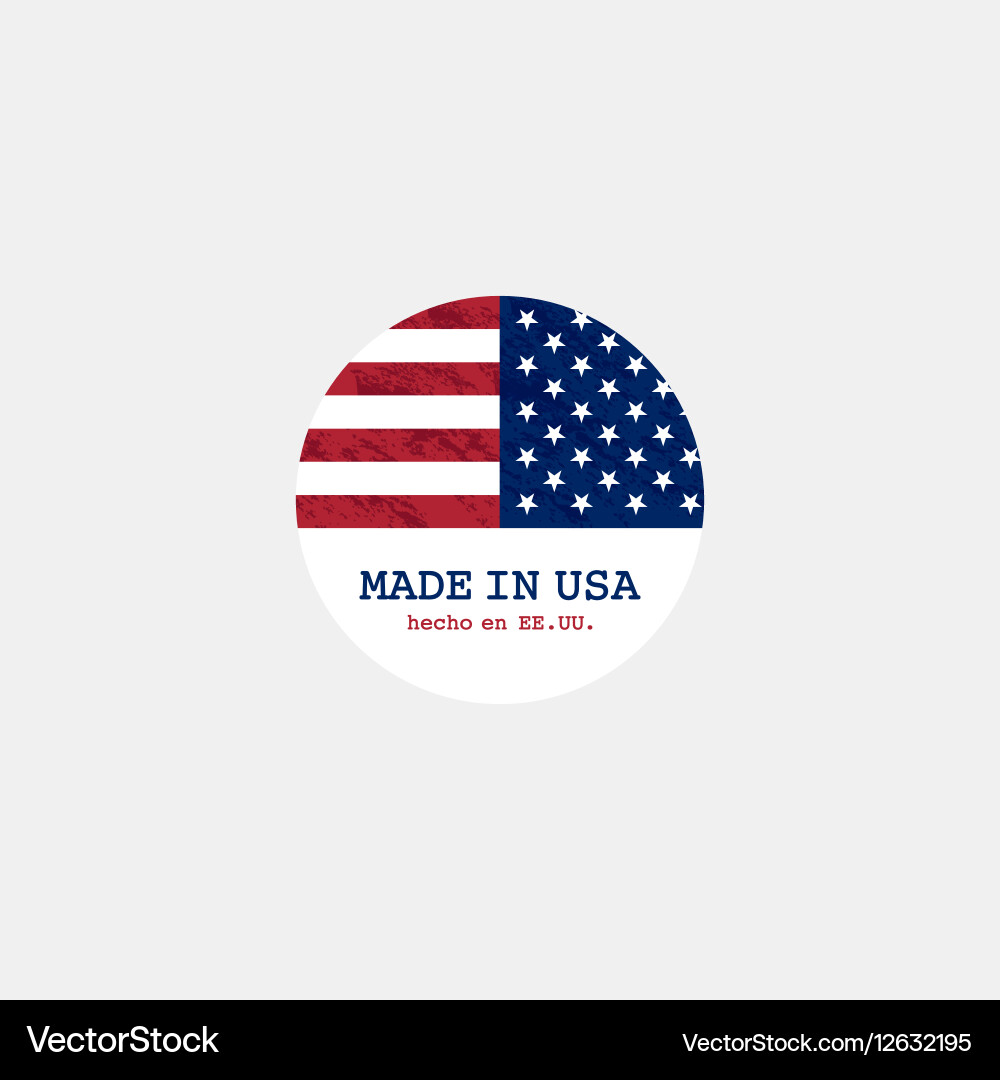 Grunge made in usa stamp with flag vector image