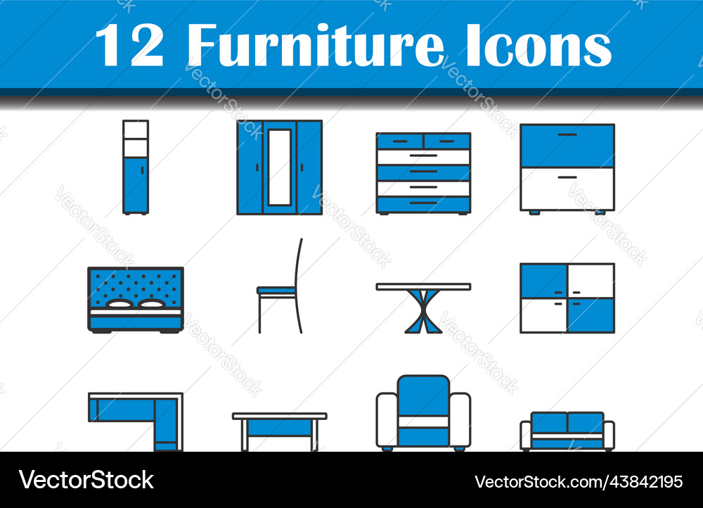 Möbel Icon Set Möbel Icon Set vektorbild