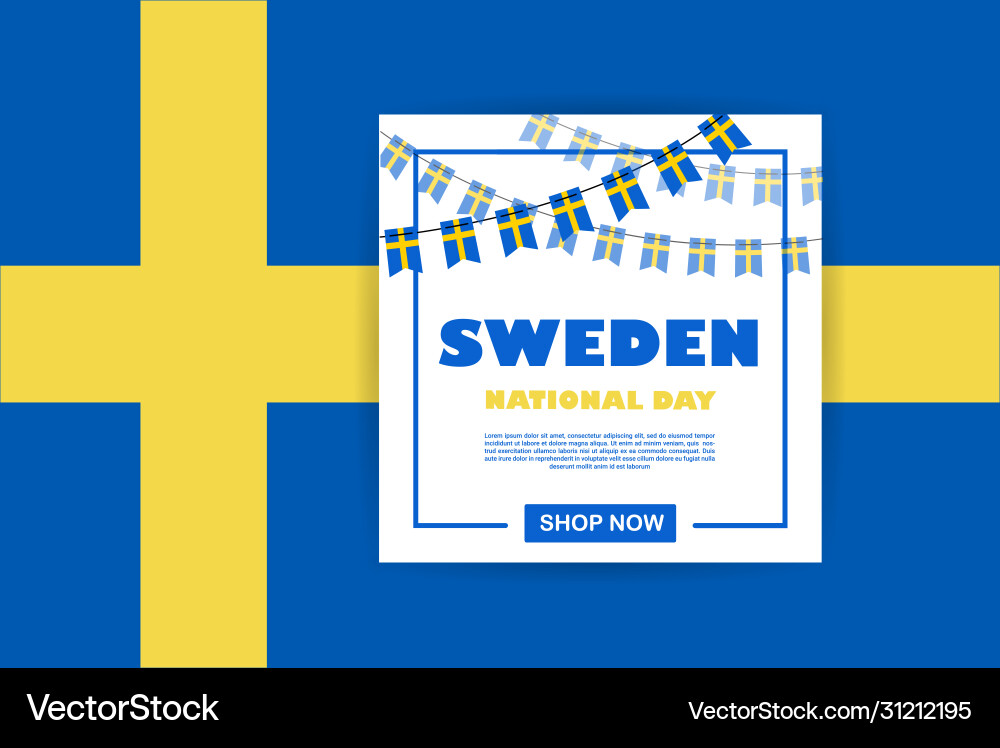 Nationaltag schweden Unabhängigkeit Nationaltag schweden Unabhängigkeit vektorbild