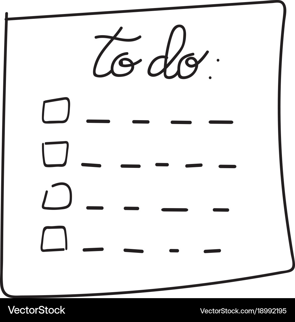 Outline check to do list bullet vector image