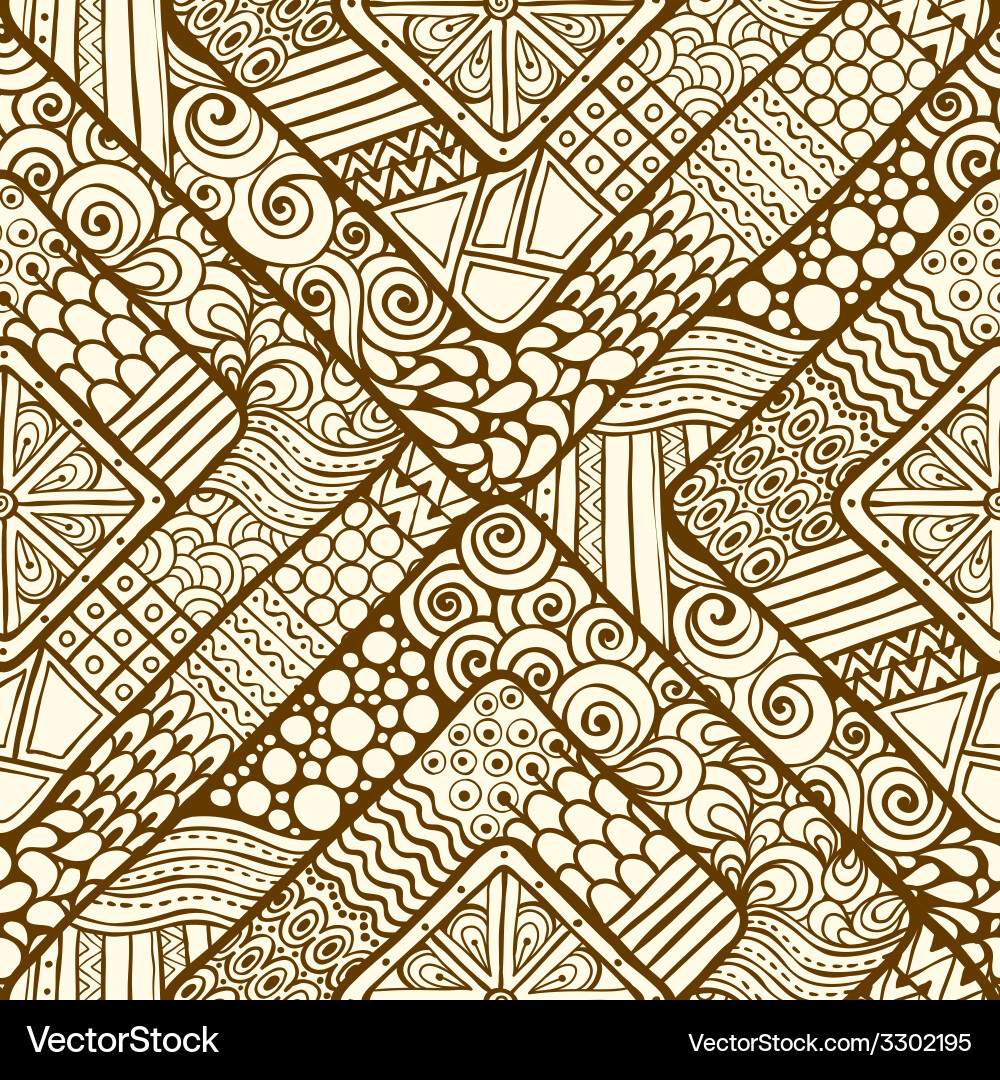 Seamless pattern with geometric elements Vector Image