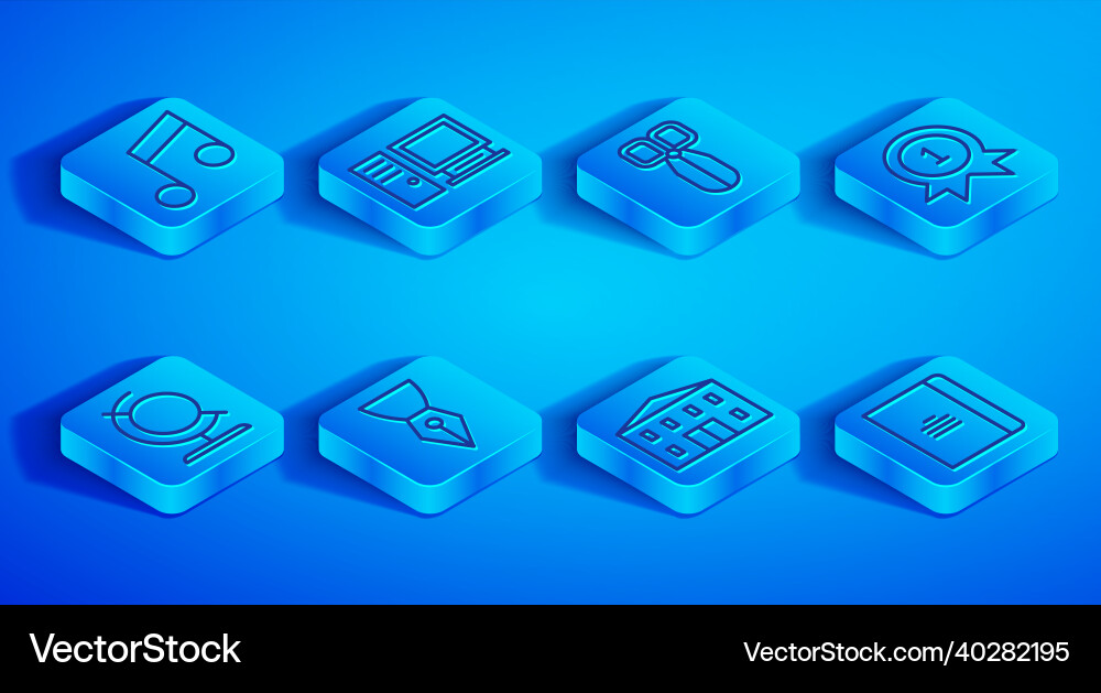 Set line music note tone computer monitor Set line music note tone computer monitor vector image