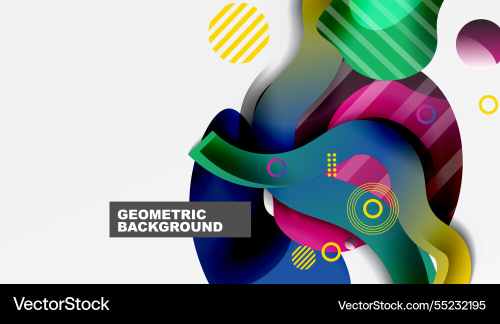 Vibrant abstract background overlapping shapes Vibrant abstract background overlapping shapes vector image