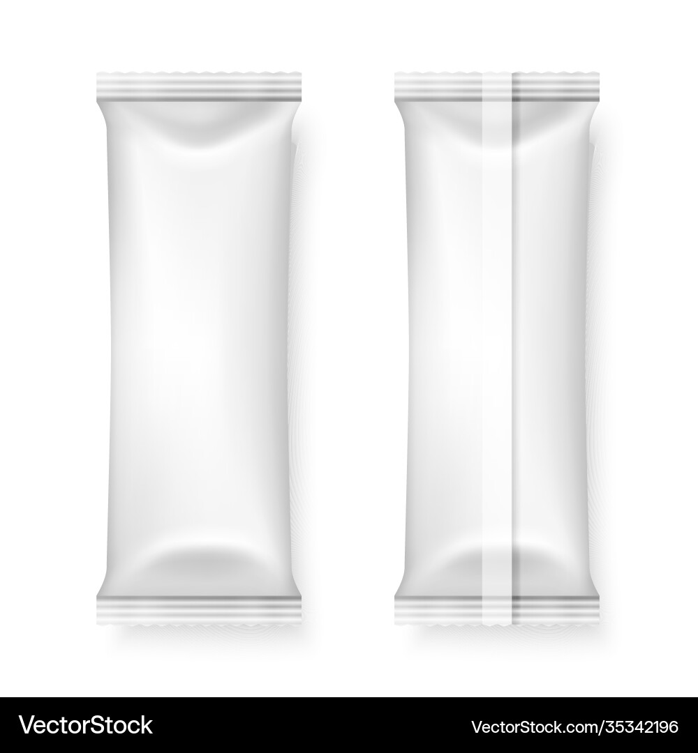 3d realistic white slim blank packaging set 3d realistic white slim blank packaging set vector image