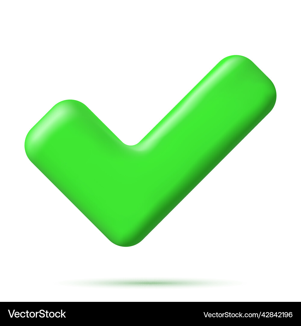 3d right button shape 3d right button shape vector image