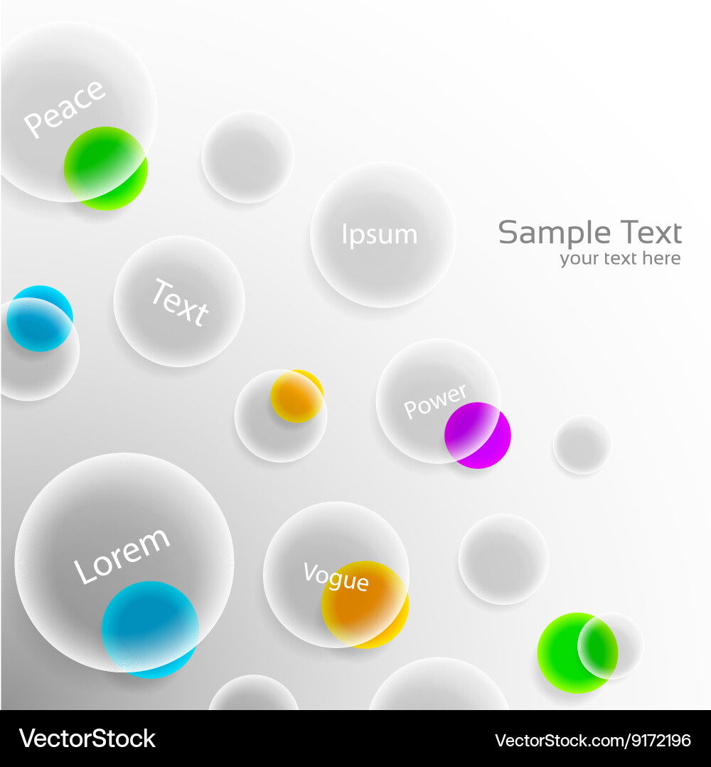 Abstract background with bubbles circles Vector Image