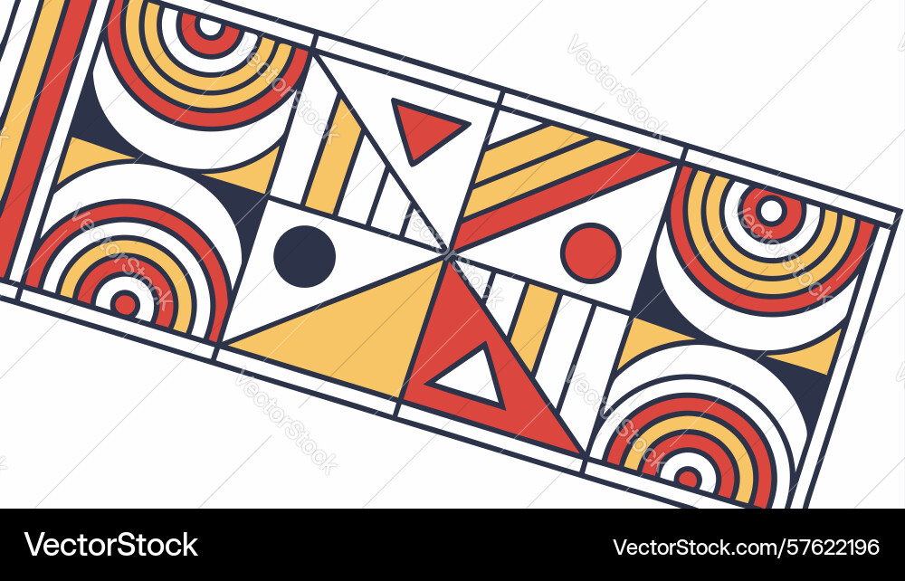 Abstract geometric pattern banner design element vector image