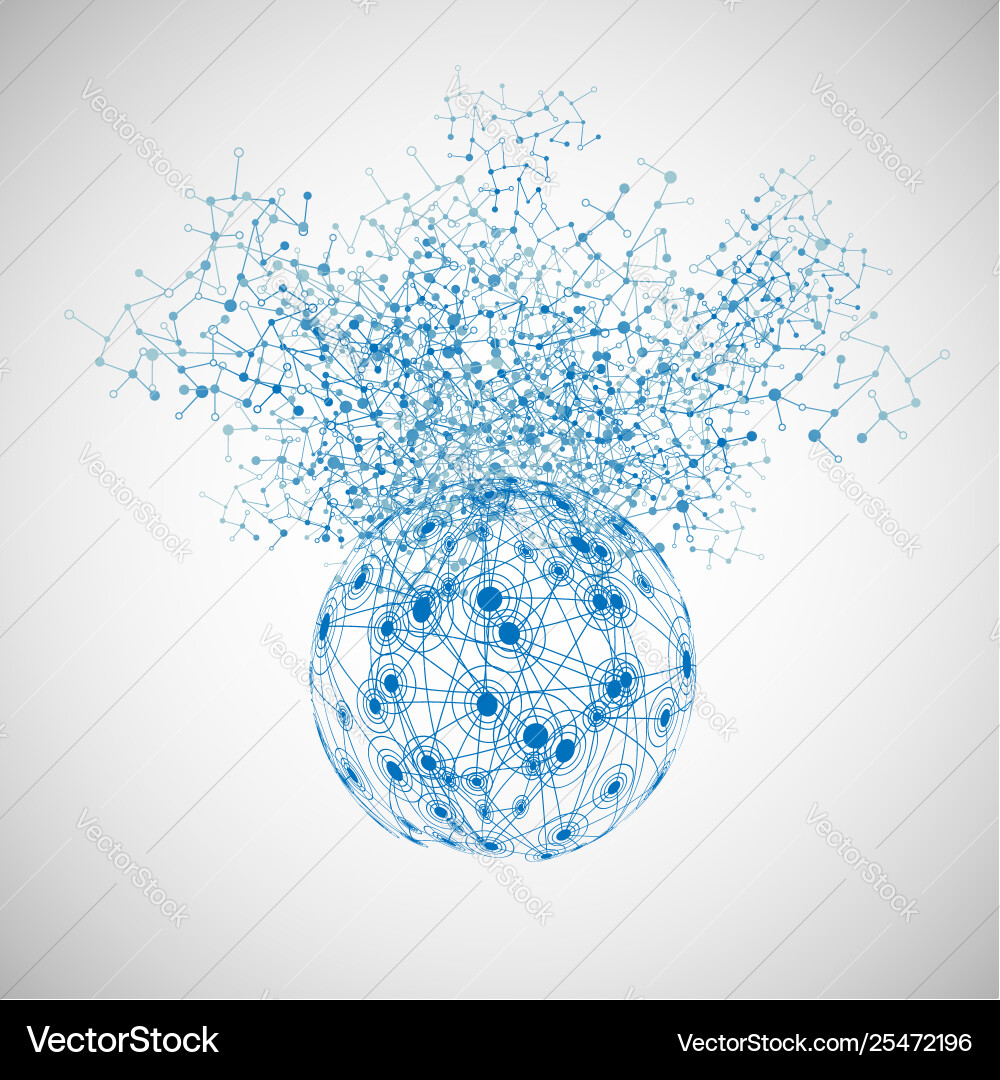 Abstract polygonal background with connected dots Abstract polygonal background with connected dots vector image