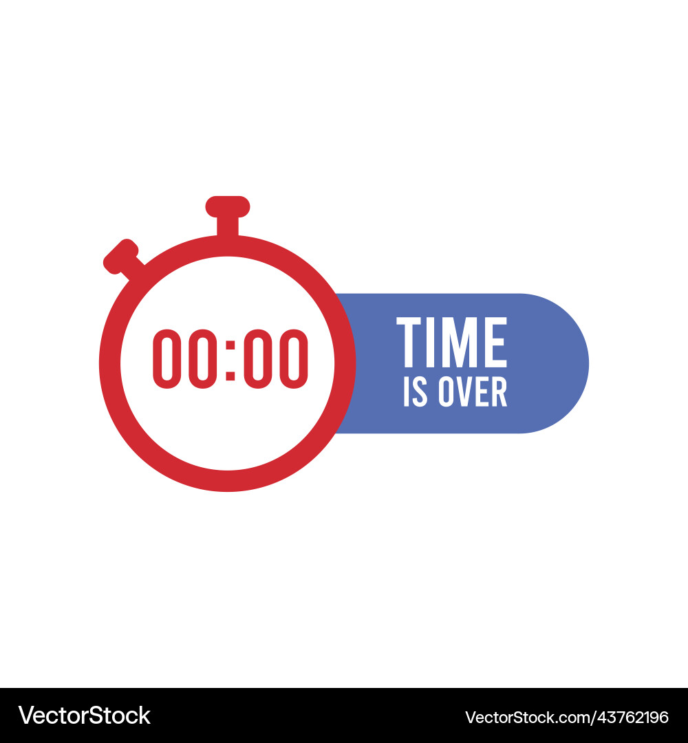 Clock with message time is over symbol Vector Image