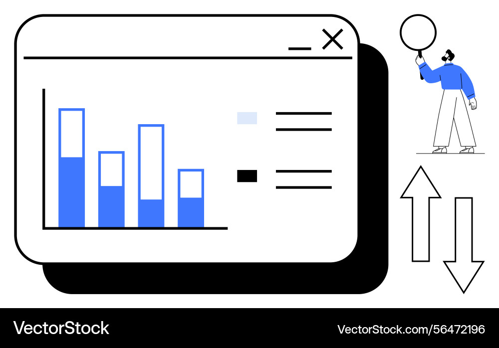 Data visualization with interactive graphs Data visualization with interactive graphs Vector Image