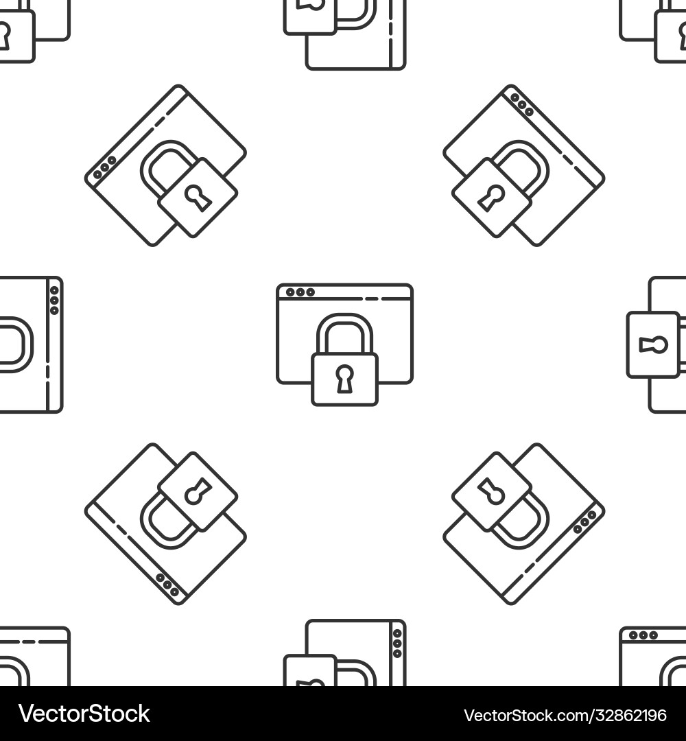 Grey line secure your site with https ssl icon Vector Image
