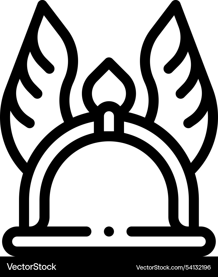 Helm-Symbol dünne lineare Design isoliert Helm-Symbol dünne lineare Design isoliert vektorbild