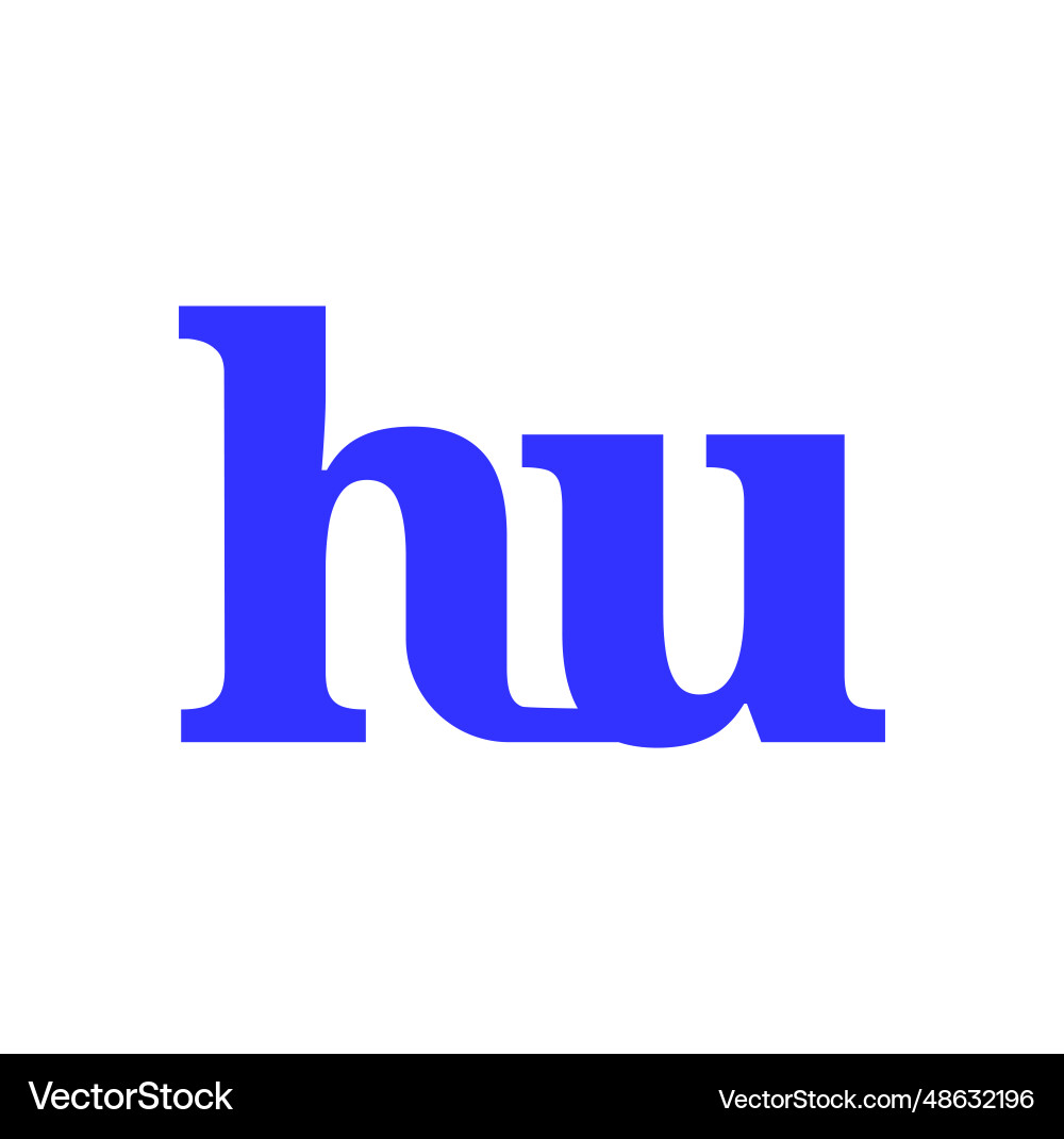 Hwu company name initial letters icon Hwu company name initial letters icon Vector Image