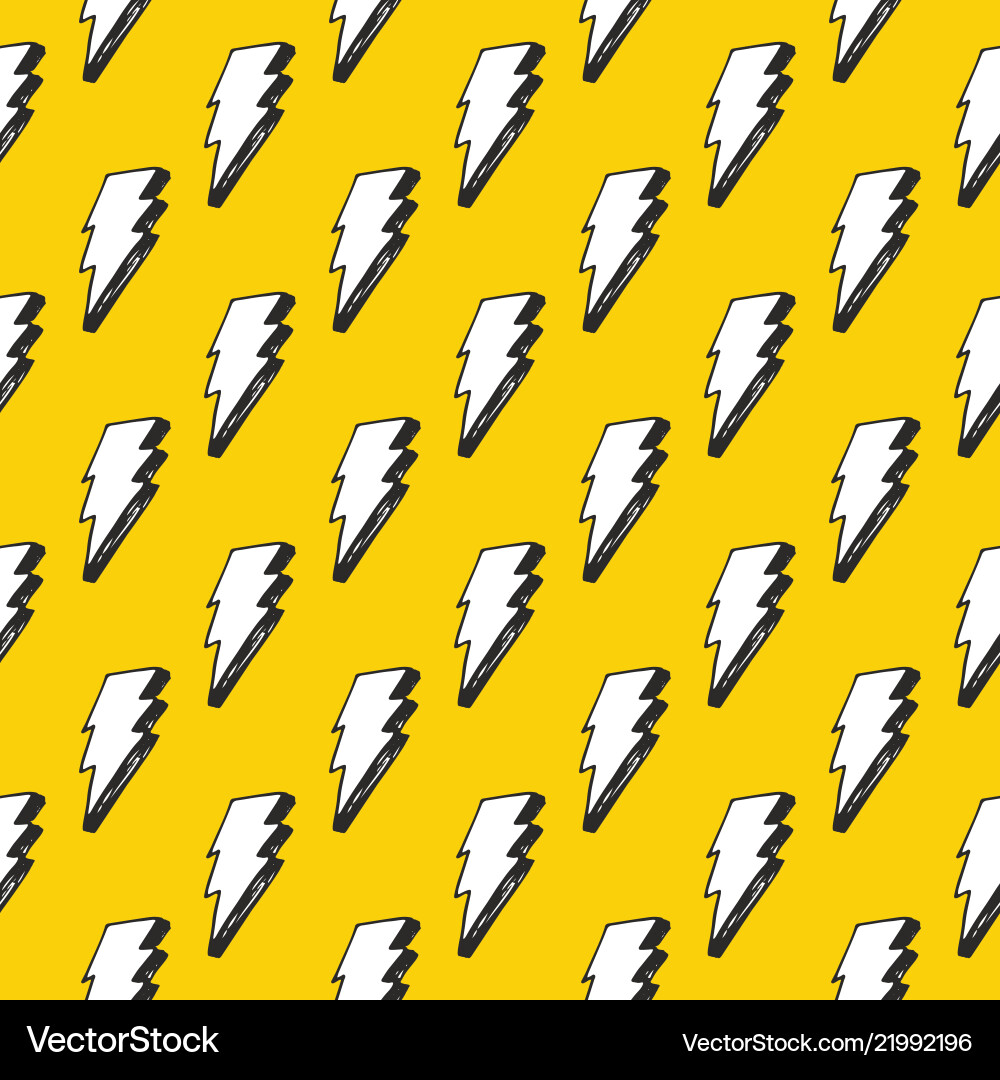 Lightning Bolt Pattern - Sketch vector image