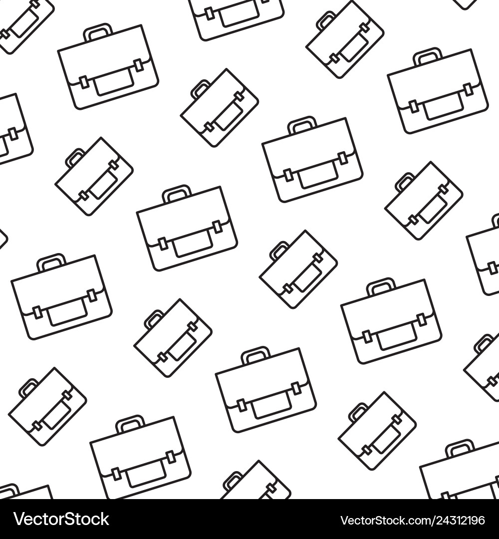 Line business briefcase object style background Line business briefcase object style background vector image
