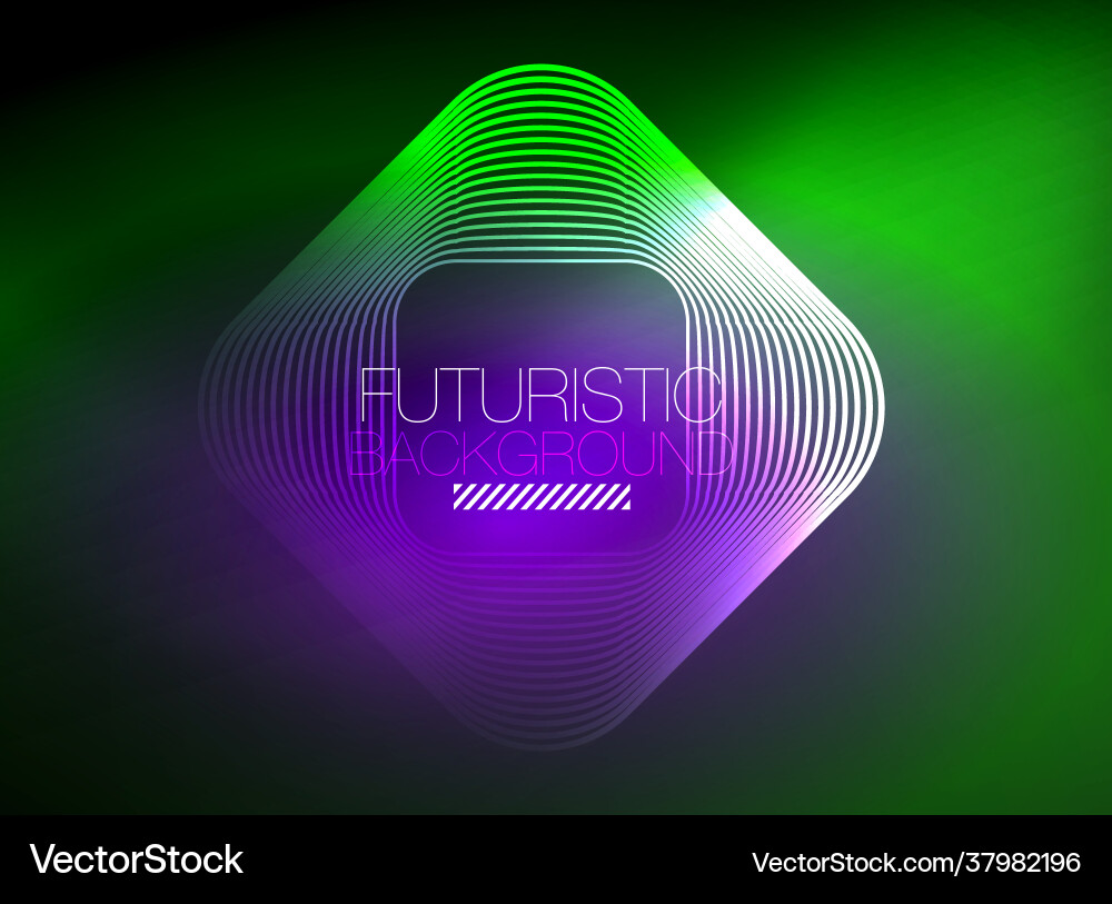 Neon color square shape lines abstract background Neon color square shape lines abstract background Vector Image