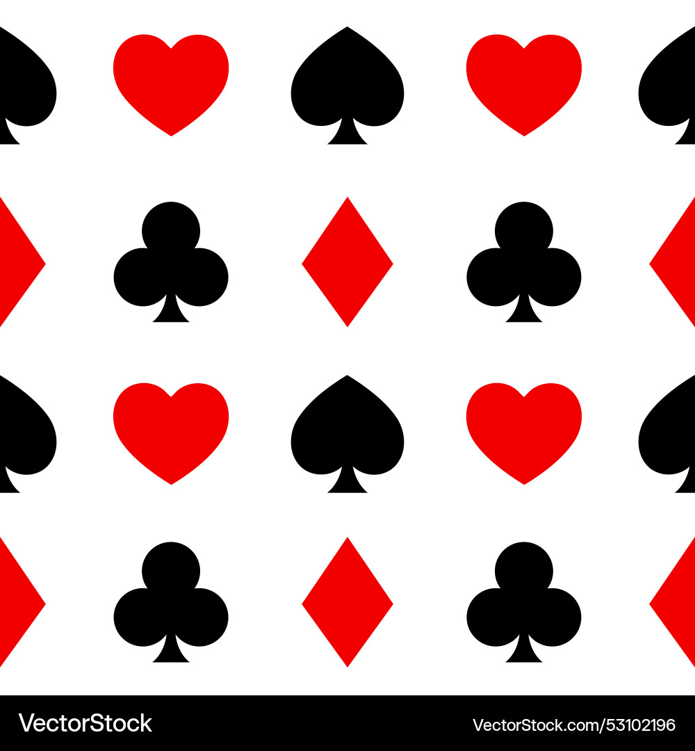 Playing card symbols seamless pattern texture Playing card symbols seamless pattern texture vector image