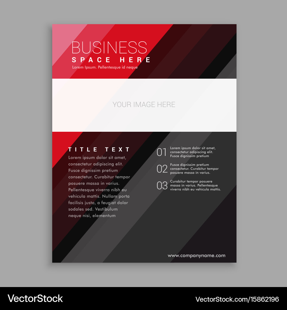 Red and Black Business Flyer vector image