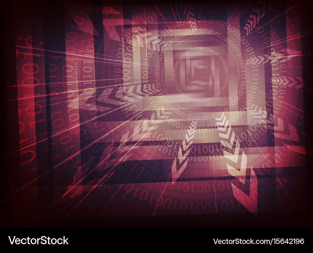 Red design with numbers vector image
