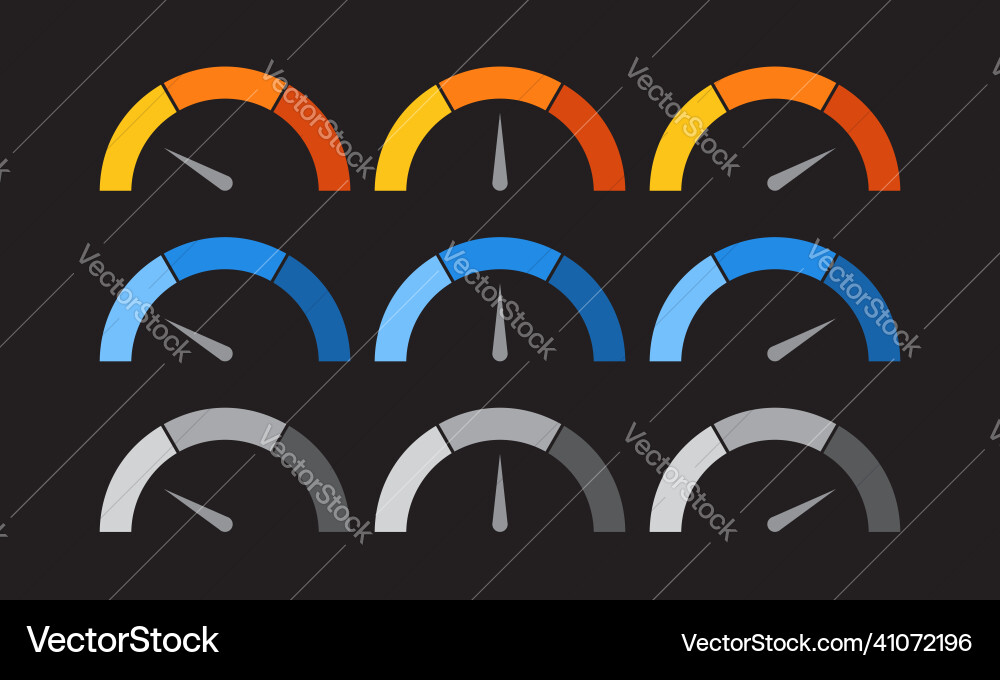 Scale meter gauge indicator test level rating Scale meter gauge indicator test level rating vector image