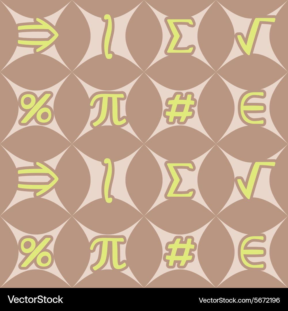 Seamless background with mathematical symbols Vector Image