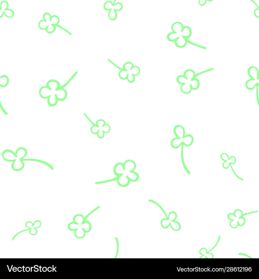 Seamless pattern with clover the symbol good Vector Image
