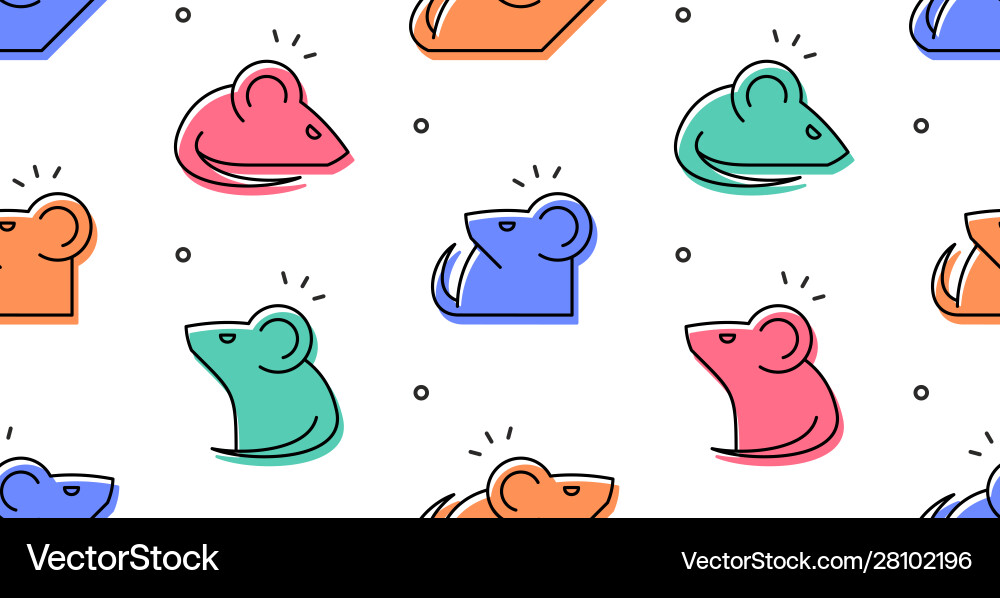 Seamless pattern with mouses Vector Image