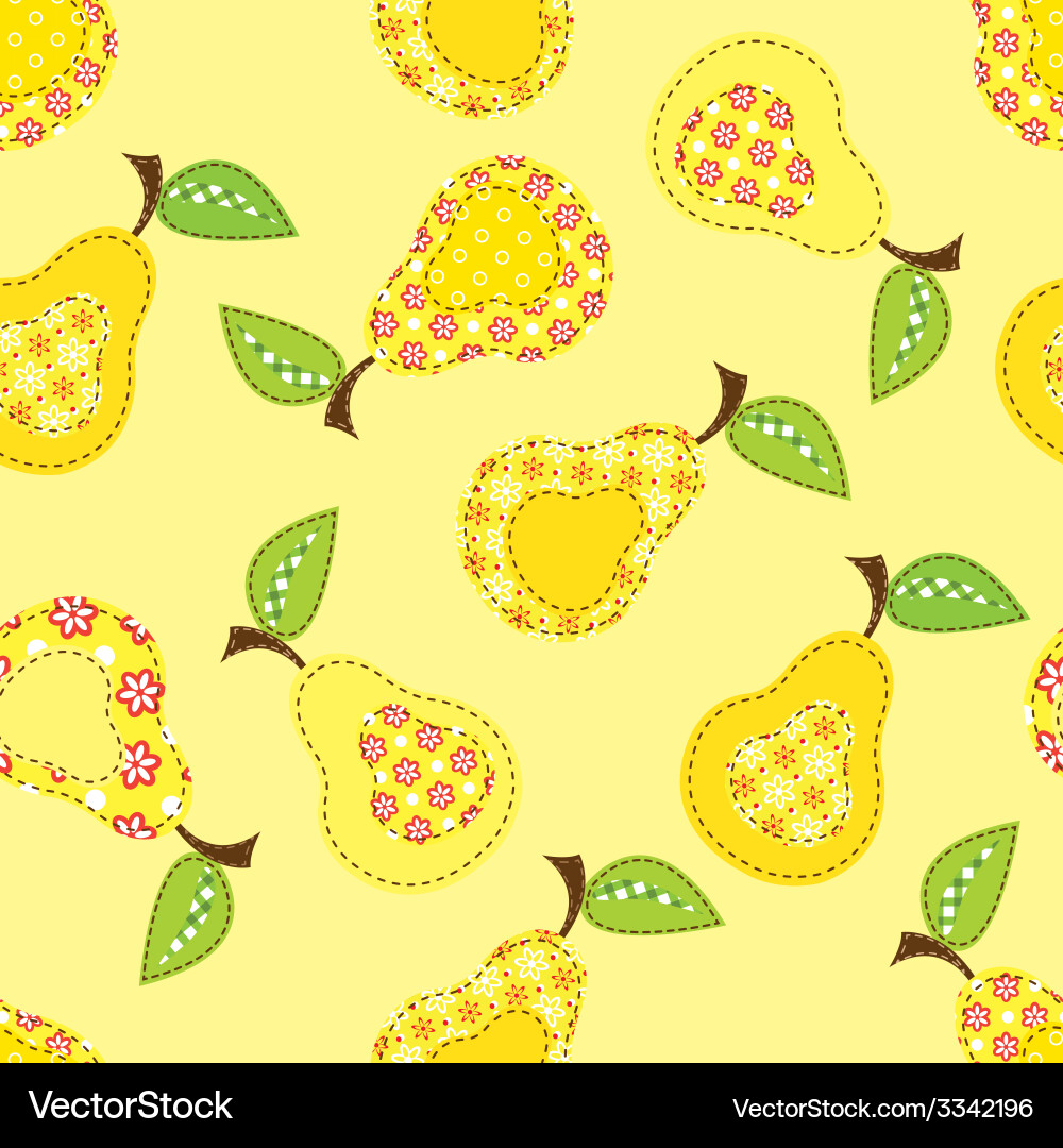 Seamless pattern with pears – Royalty-Free Vector | VectorStock