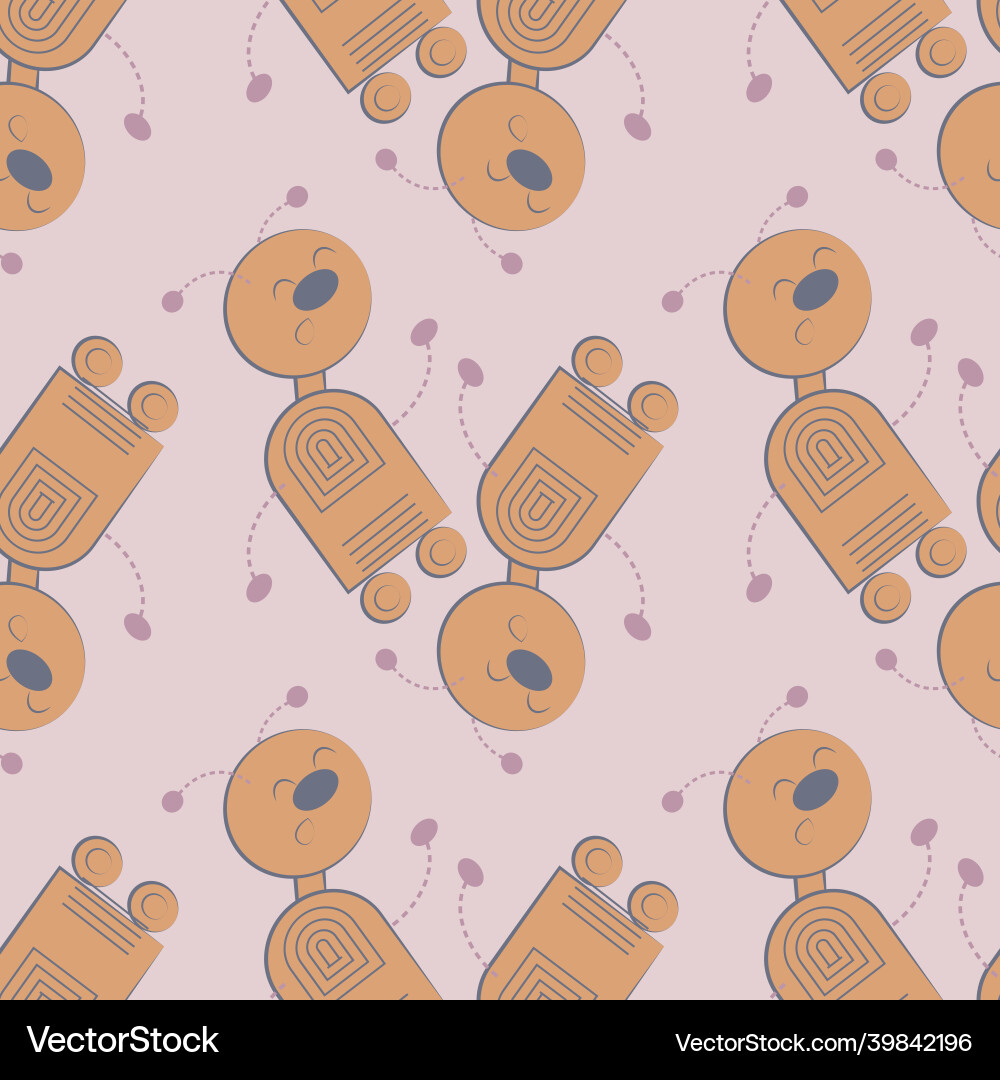 Stylized dancing robots - graphics machine revolt vector image