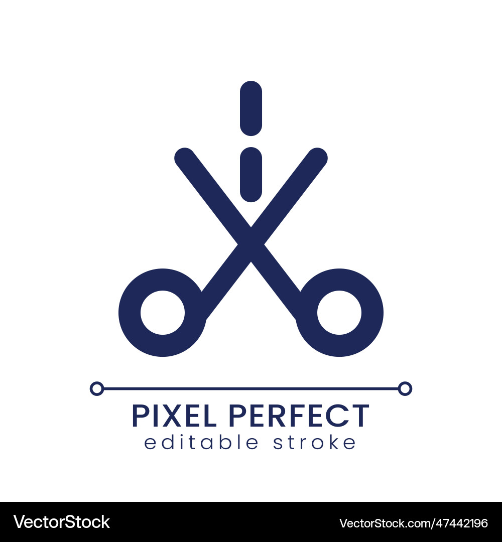 Trim pixel perfect linear ui icon Trim pixel perfect linear ui icon vector image