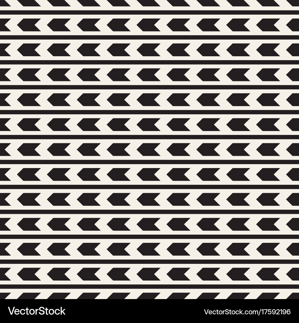 Zigzag Line Pattern - Abstract Monochrome Vector Image