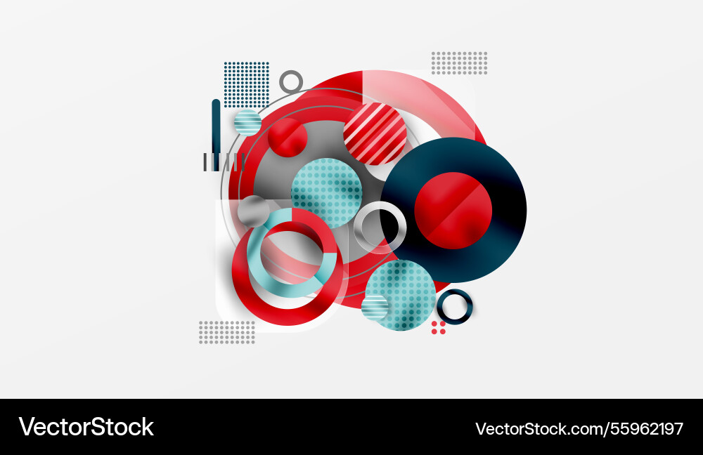 Abstract circle design with overlapping Vector Image