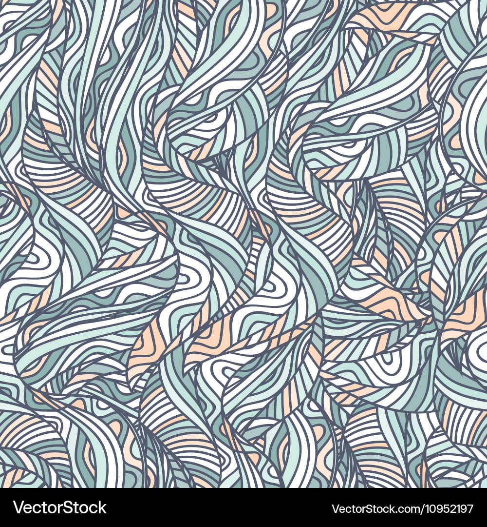 Abstract of wavy lines background seamless pattern Vector Image