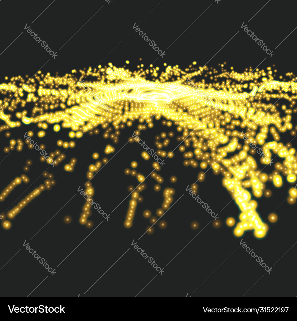 Array with dynamic particles 3d technology style Array with dynamic particles 3d technology style Vector Image