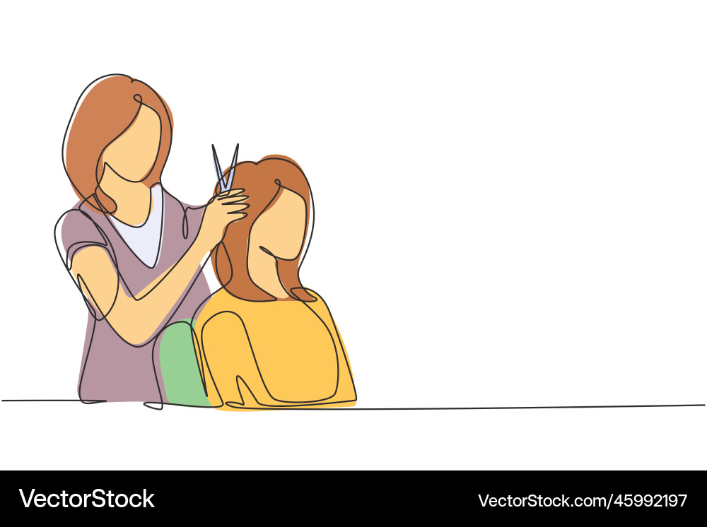 Continuous one line drawing going for change Vector Image