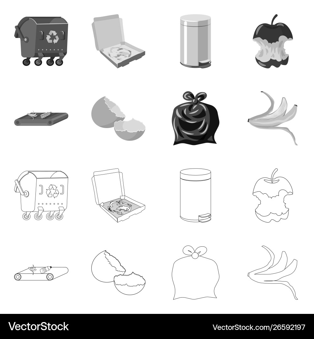 Design refuse and junk sign set Design refuse and junk sign set vector image