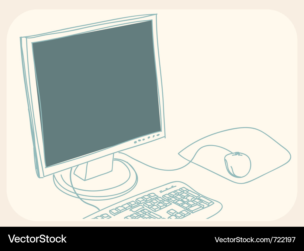 Digital Computer Icon vector image
