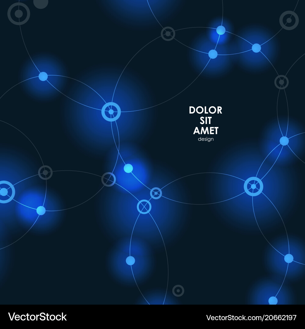 Digital glow effect lines circle connect Digital glow effect lines circle connect vector image