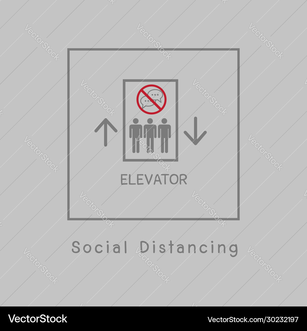 Do not talking in elevator prevent spread c Vector Image