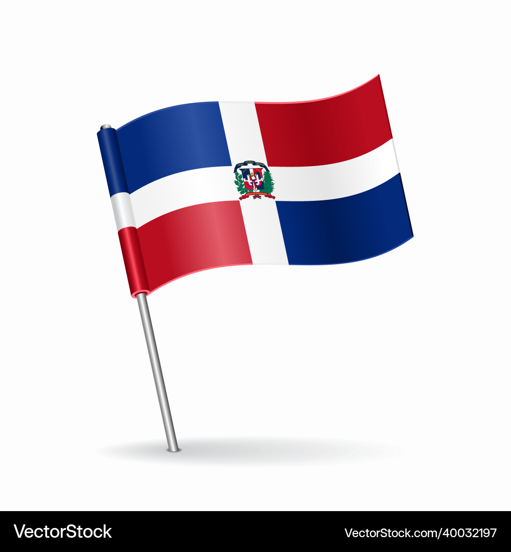 Dominican Republic Flag Pointer Vector Image