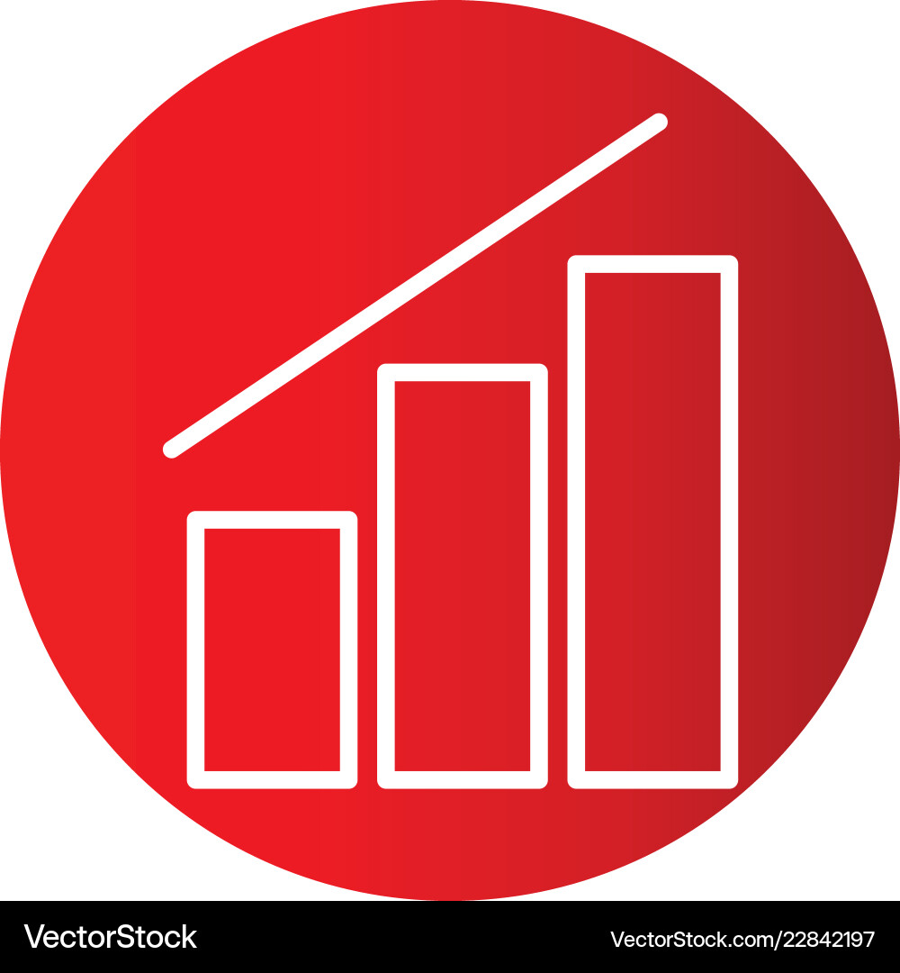 Graph icon in creative design with elements vector image