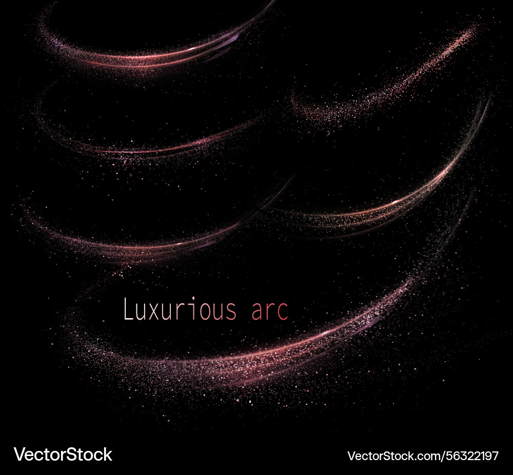 Isolated design components set of wavy red arcs Isolated design components set of wavy red arcs vector image