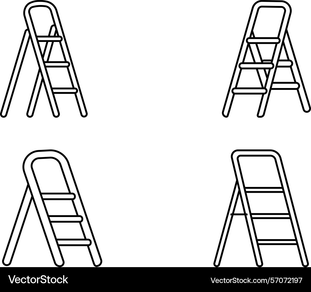 Ladders in grid format Ladders in grid format Vector Image